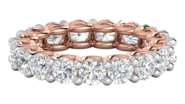 5.10 Ctw Elegant Diamond Eternity Band Set In 14K Rose Gold