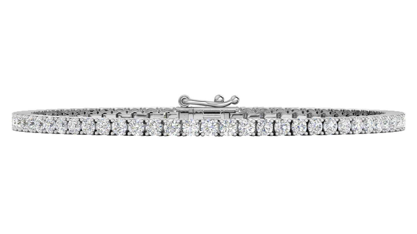 4.80 Ctw Round Brilliant Diamond Tennis Bracelet In 14K White Gold