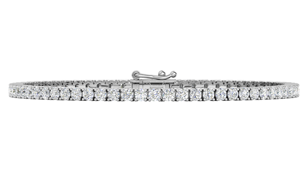 4.80 Ctw Round Brilliant Diamond Tennis Bracelet In 14K White Gold