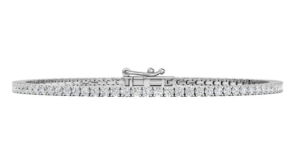3.12 Ctw Round Brilliant Diamond Tennis Bracelet In 14K White Gold