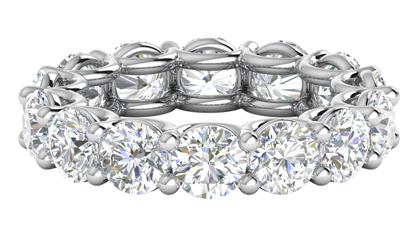 7.00 Ctw Elegant Diamond Eternity Band Set In 14K White Gold