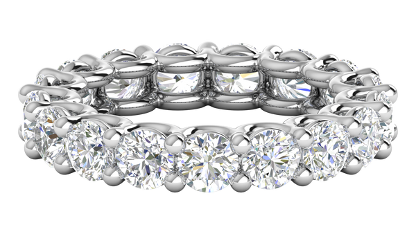 5.10 Ctw Elegant Diamond Eternity Band Set In 14K White Gold
