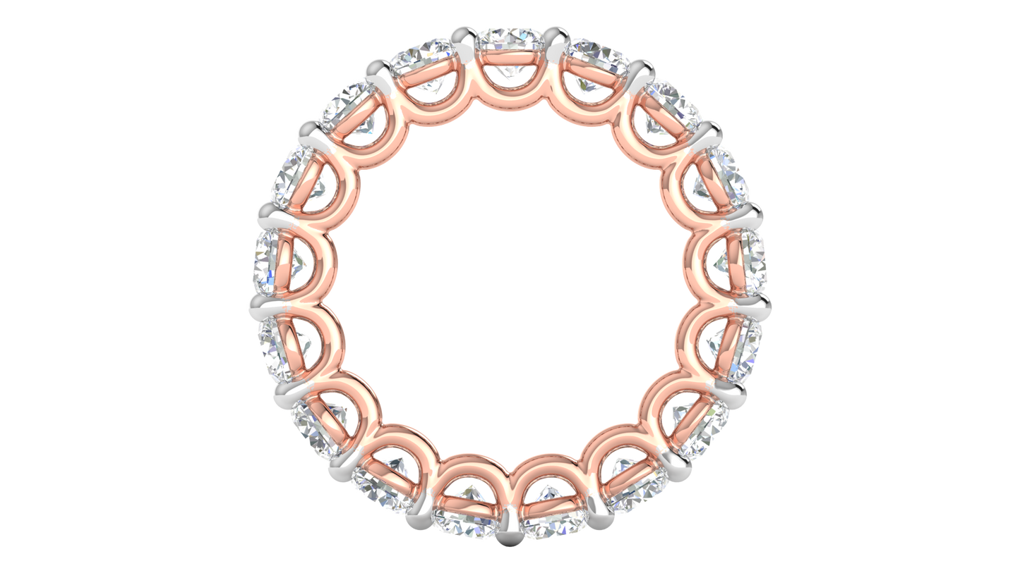 5.10 Ctw Elegant Diamond Eternity Band Set In 14K Rose Gold