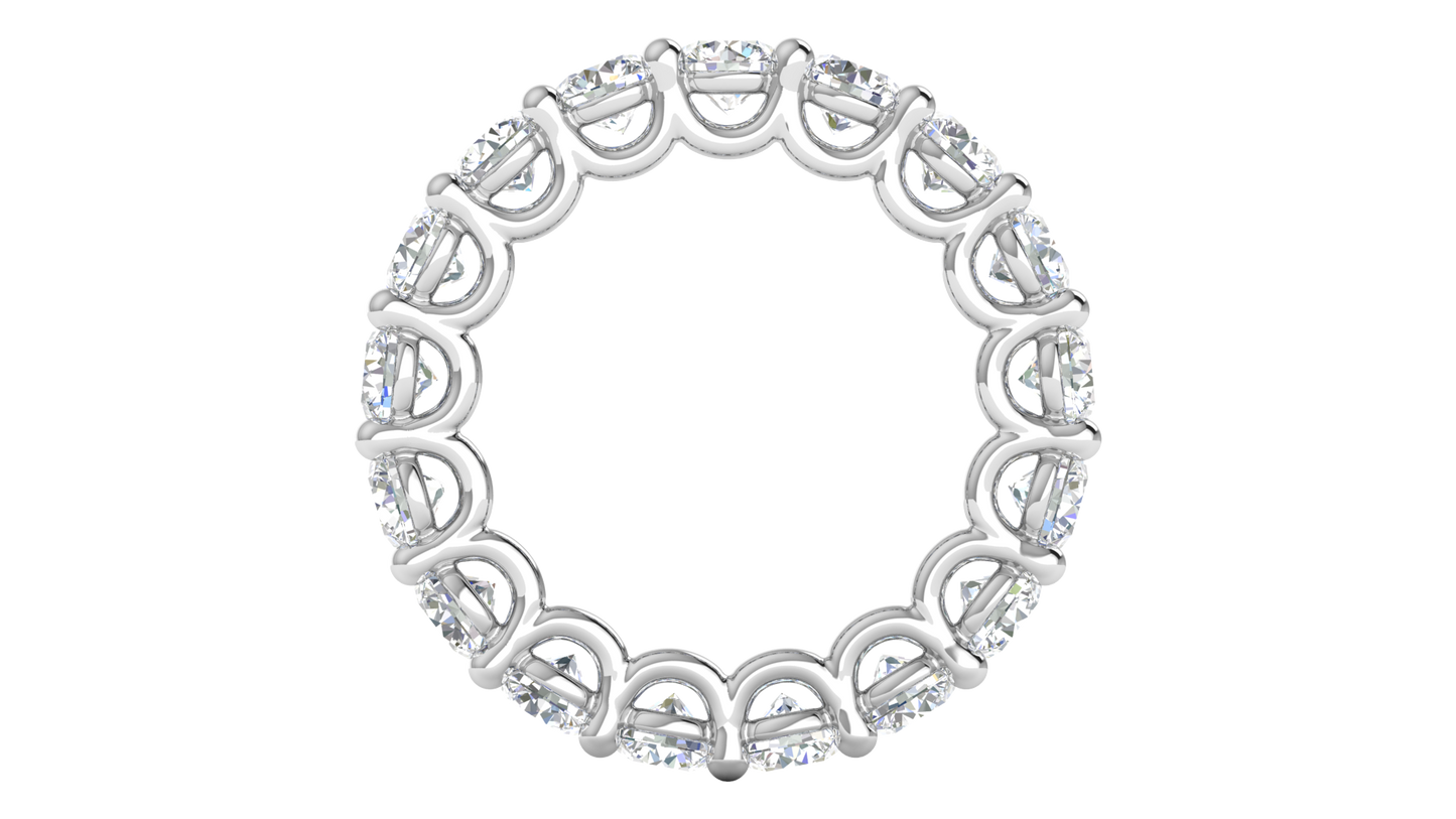 5.10 Ctw Elegant Diamond Eternity Band Set In 14K White Gold