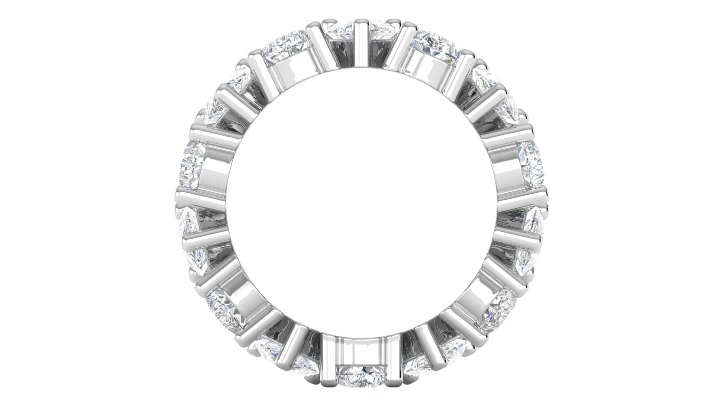 7.00 Ctw Pear Cut Diamond Eternity Band Set In 14K White Gold