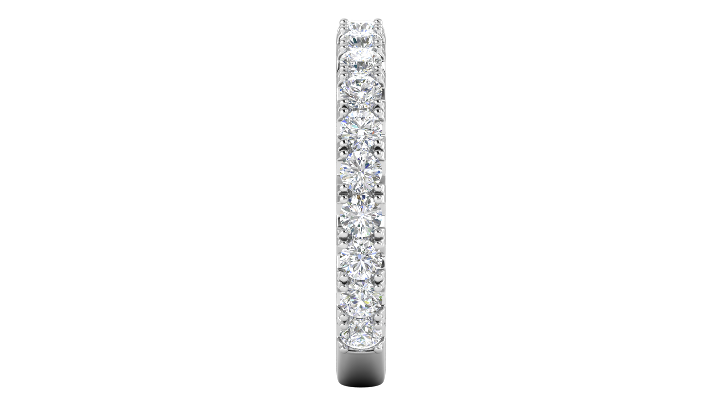 1.20 Ctw Timeless 4 Prong Wedding Band Set In 14K White Gold