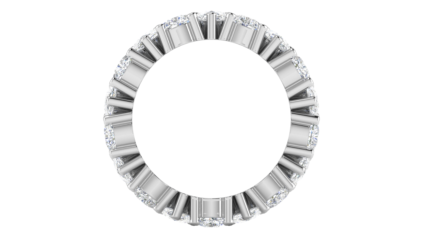 4.40 Ctw Pear Cut Diamond Eternity Band Set In 14K White Gold