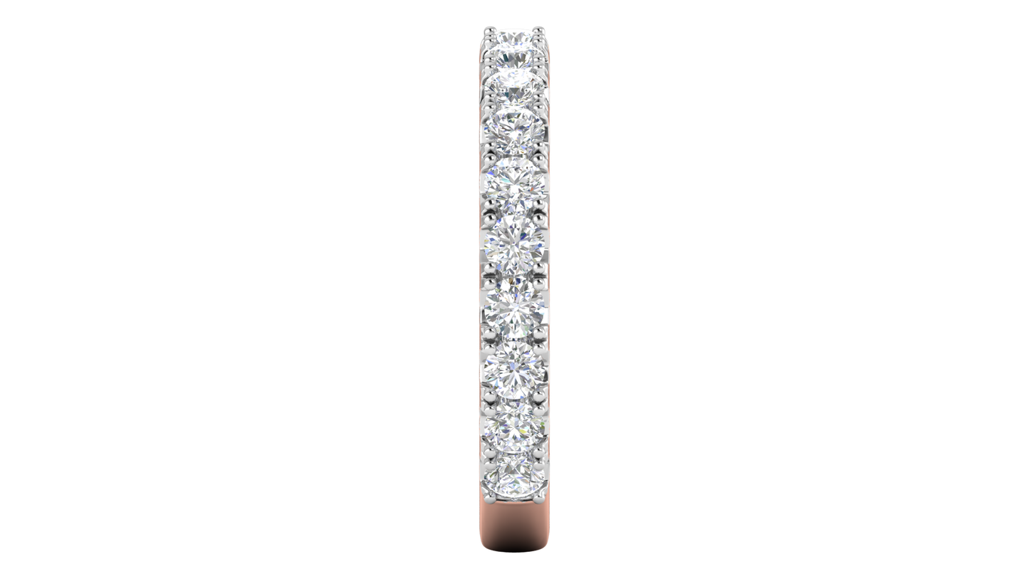 1.20 Ctw Timeless 4 Prong Wedding Band Set In 14K Rose Gold