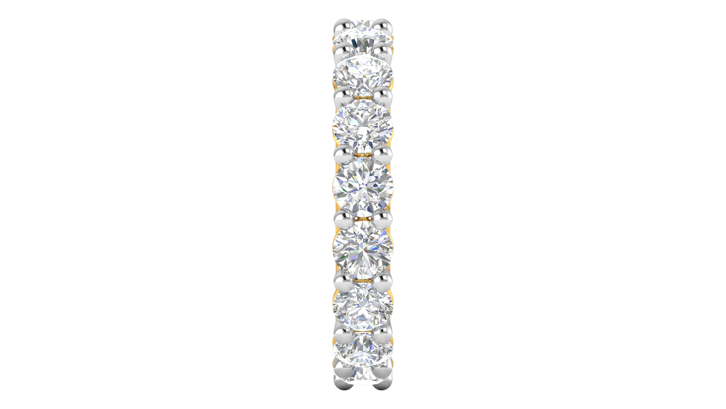 5.10 Ctw Elegant Diamond Eternity Band Set In 14K Yellow Gold