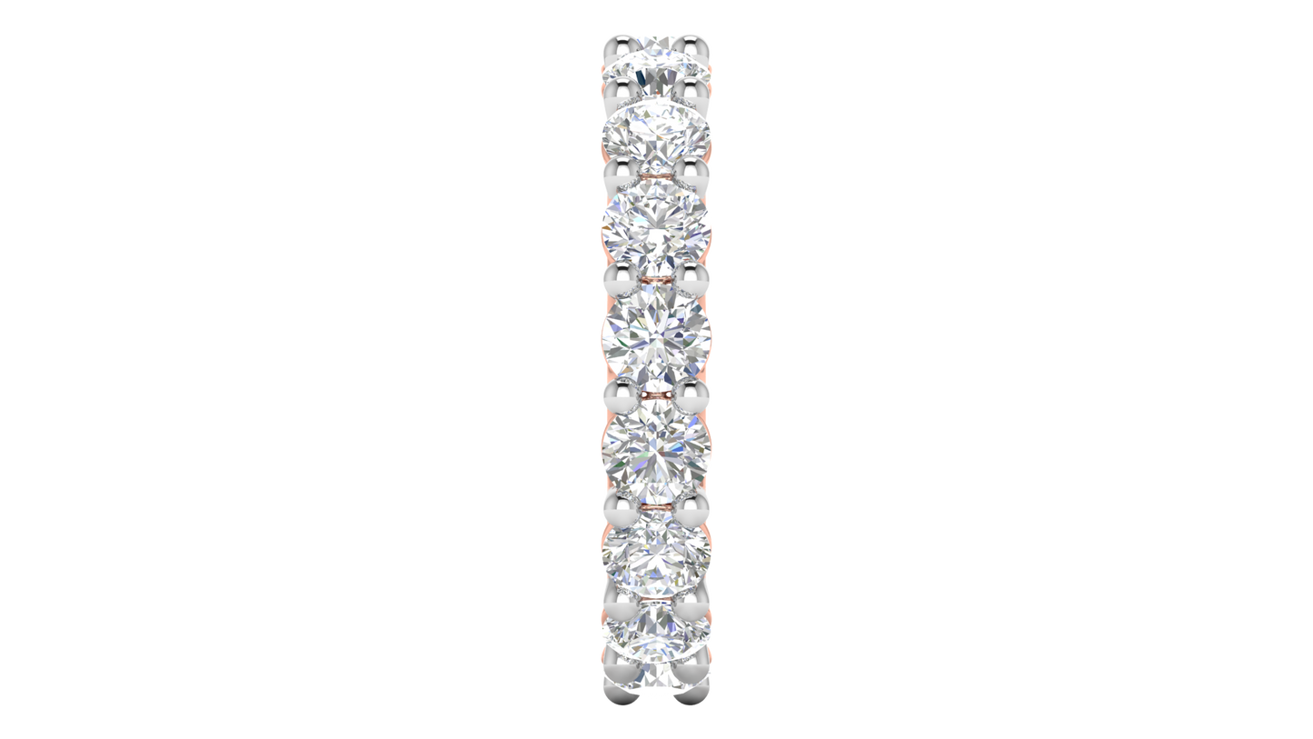 5.10 Ctw Elegant Diamond Eternity Band Set In 14K Rose Gold