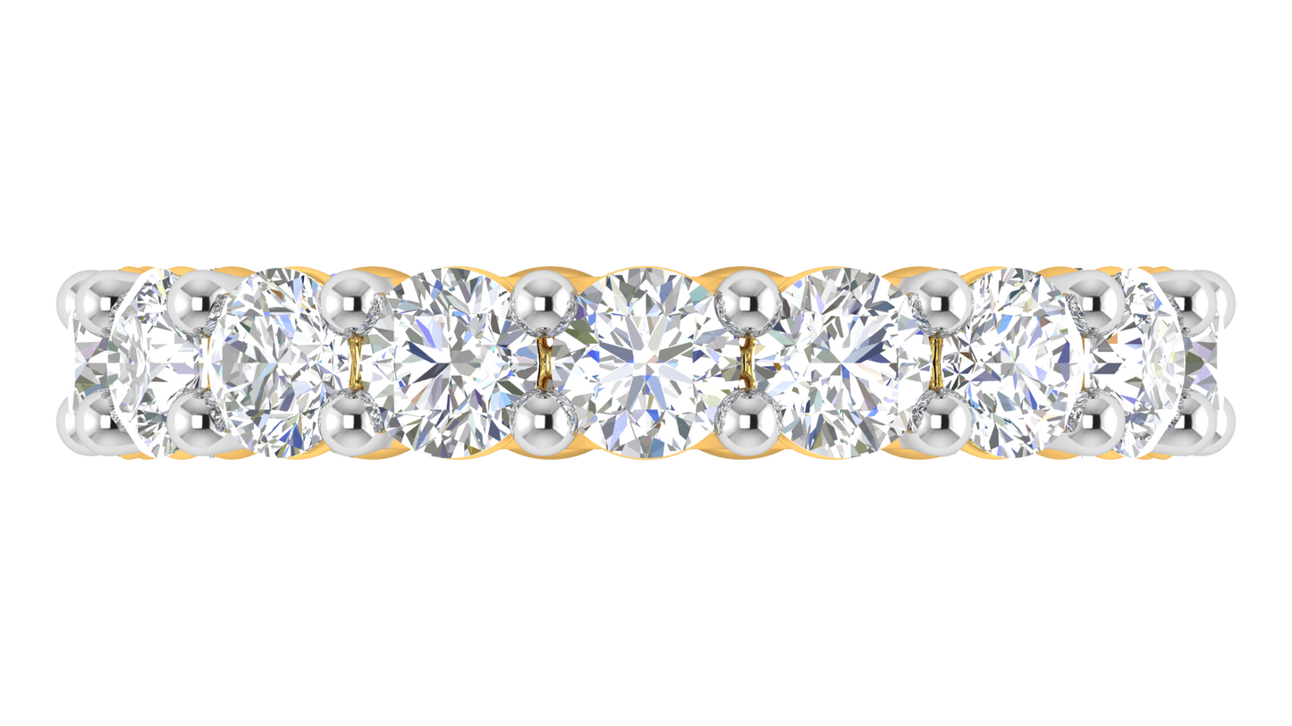 5.10 Ctw Elegant Diamond Eternity Band Set In 14K Yellow Gold