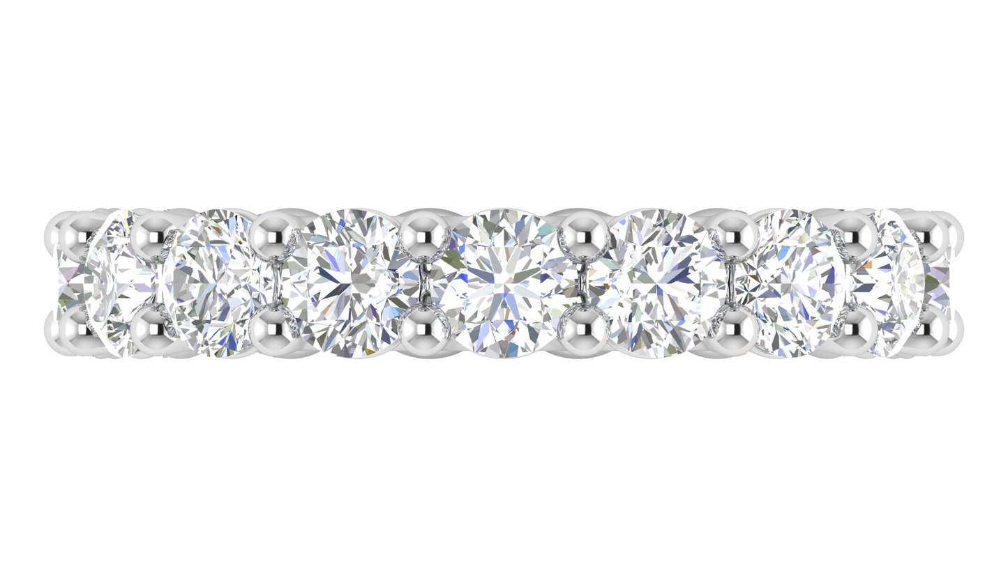 5.10 Ctw Elegant Diamond Eternity Band Set In 14K White Gold