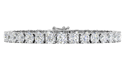 21.00 Ctw Round Brilliant Diamond Tennis Bracelet In 14K White Gold