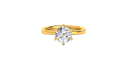 2.00 Ctw Classic Solitaire Engagement Ring Set In 14k Yellow Gold