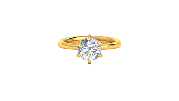 2.00 Ctw Classic Solitaire Engagement Ring Set In 14k Yellow Gold