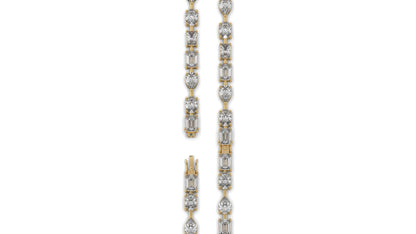 13.75 CTW Diamond Statement Bracelet in 14K Yellow Gold - Modern Luxury Design