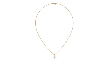 1.50 CTW Round Diamond Four-Prong Solitaire Pendant in 14K Yellow Gold – Secure Claw-Prong Setting
