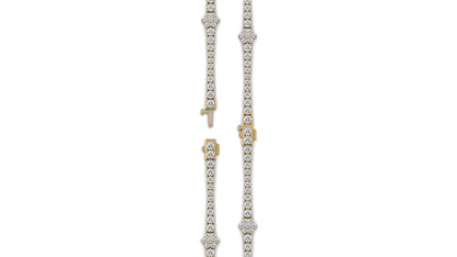 4.95 CTW Diamond Tennis Bracelet in 14K Yellow Gold – Classic Round Cut Design
