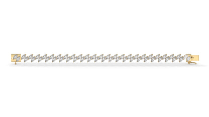 12.50 CTW Marquise Diamond Bracelet in 14K Yellow Gold – Double Row Design