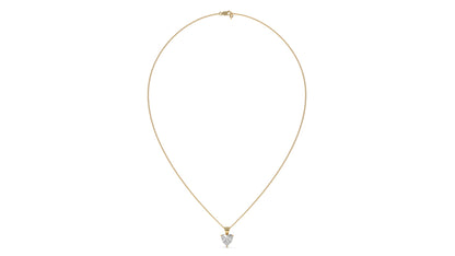 1.50 CTW Heart-Shaped Diamond Solitaire Pendant in 14K Yellow Gold – Secure Claw-Prong Setting