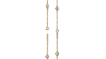 0.75 Ctw Diamond Star Bracelet in 14K Yellow Gold