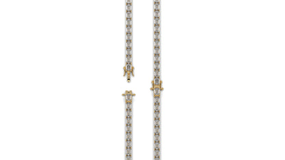 7.80 CTW Emerald Cut Diamond Classic Tennis Bracelet in 14K Yellow Gold