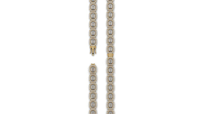 7.00 CTW Diamond Halo Bracelet in 14K Yellow Gold - Luxury Statement Design