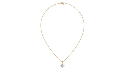 2.00 CTW Asscher-Cut Diamond Solitaire Pendant in 14K Yellow Gold – Secure Claw-Prong Setting