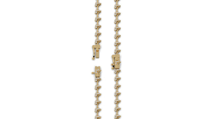 0.72 CTW Round Diamond Bracelet in 14K Yellow Gold – Floral Cluster Design