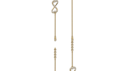 0.17 CTW Diamond Infinity Heart Bracelet in 14K Yellow Gold – Eternal Love Design