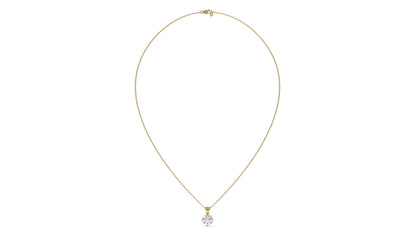 1.00 CTW Round Diamond Four-Prong Solitaire Pendant in 14K Yellow Gold – Secure Claw-Prong Setting