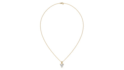 2.00 CTW Heart-Shaped Diamond Solitaire Pendant in 14K Yellow Gold – Secure Claw-Prong Setting