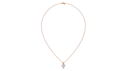 2.00 CTW Heart-Shaped Diamond Solitaire Pendant in 14K Rose Gold – Secure Claw-Prong Setting