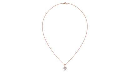 2.00 CTW Asscher-Cut Diamond Solitaire Pendant in 14K Rose Gold – Secure Claw-Prong Setting