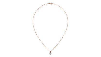 1.00 CTW Heart-Shaped Diamond Solitaire Pendant in 14K Rose Gold – Secure Claw-Prong Setting