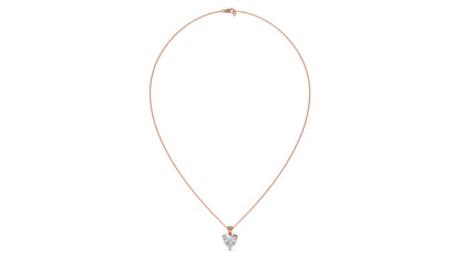3.00 CTW Heart-Shaped Diamond Solitaire Pendant in 14K Yellow Gold – Secure Claw-Prong Setting