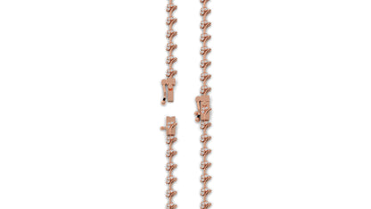0.72 CTW Round Diamond Bracelet in 14K Rose Gold – Floral Cluster Design