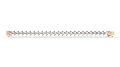 12.50 CTW Marquise Diamond Bracelet in 14K Rose Gold – Double Row Design