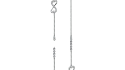0.17 CTW Diamond Infinity Heart Bracelet in 14K White Gold – Eternal Love Design