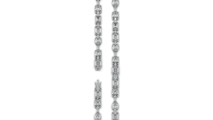 13.75 CTW Diamond Statement Bracelet in 14K White Gold - Modern Luxury Design