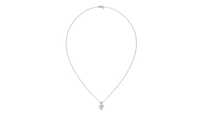 1.00 CTW Heart-Shaped Diamond Solitaire Pendant in 14K White Gold – Secure Claw-Prong Setting