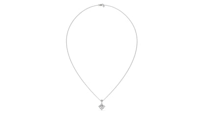 2.00 CTW Asscher-Cut Diamond Solitaire Pendant in 14K White Gold – Secure Claw-Prong Setting