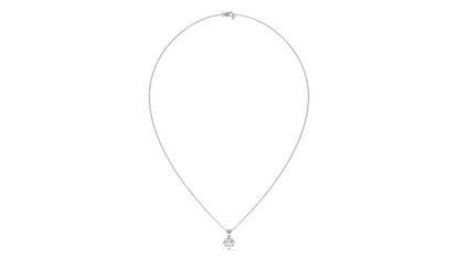 1.50 CTW Round Diamond Four-Prong Solitaire Pendant in 14K White Gold – Secure Claw-Prong Setting