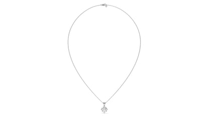 2.00 CTW Round Diamond Four-Prong Solitaire Pendant in 14K White Gold – Secure Claw-Prong Setting