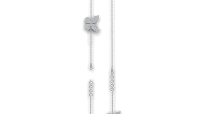 0.43 CTW Diamond Butterfly Bracelet in 14K White Gold – Pavé Butterfly Design