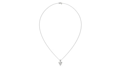 2.00 CTW Heart-Shaped Diamond Solitaire Pendant in 14K White Gold – Secure Claw-Prong Setting