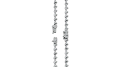 0.72 CTW Round Diamond Bracelet in 14K White Gold – Floral Cluster Design