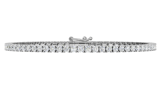 4.80 Ctw Round Brilliant Diamond Tennis Bracelet In 14K White Gold