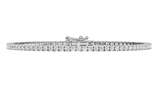 3.12 Ctw Round Brilliant Diamond Tennis Bracelet In 14K White Gold