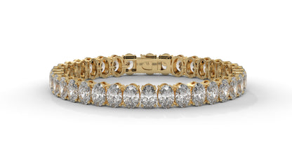 23.40 CTW Oval Diamond Bracelet in 14K Yellow Gold – Luxury  Tennis Bracelet